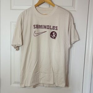Nike Seminoles Logo Cream Tee